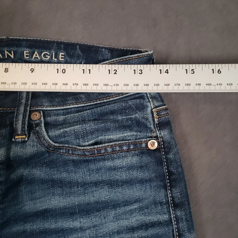 American Eagle Athletic Skinny Mens 26x30 Blue Distressed Airflex+ Jeans